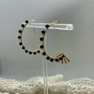 Blue Goldstone & Labradorite Earrings (18k plated Gold)